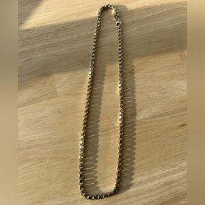 ✨ Tiffany & Co. Sterling Silver Box (Venetian) Link Necklace & Bracelet Set